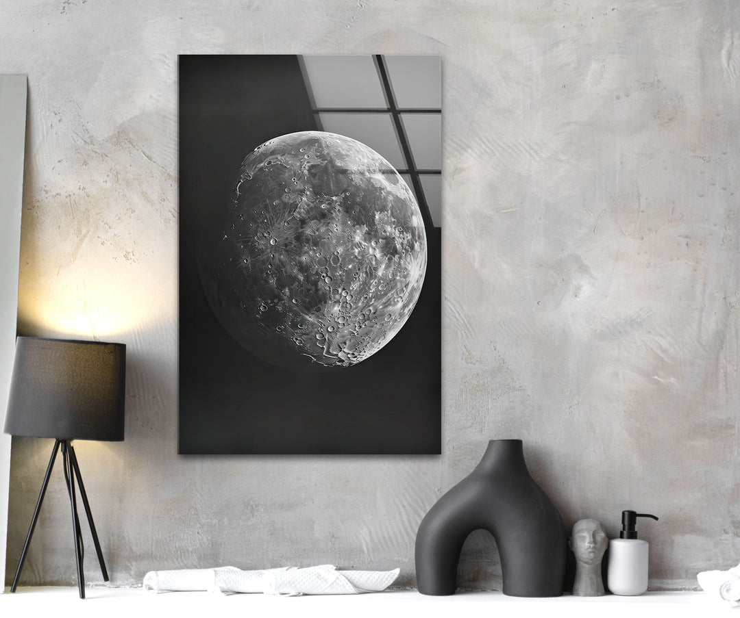 Full Moon View Glass Wall Art photo print on glass, prints on glass wall art
