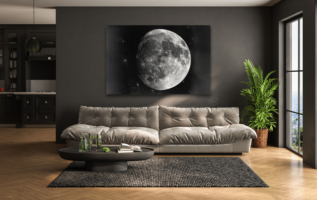 Beauty Full Moon Glass Wall Art art glass wall art, glass wall art pictures
