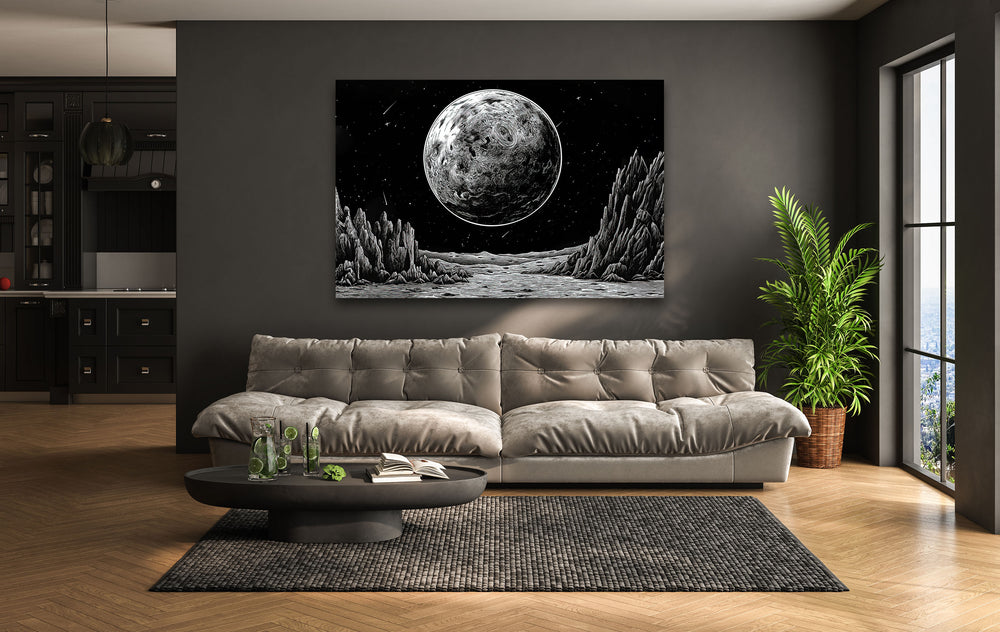 Black Moon Glass Wall Art glass photo prints, glass picture prints
