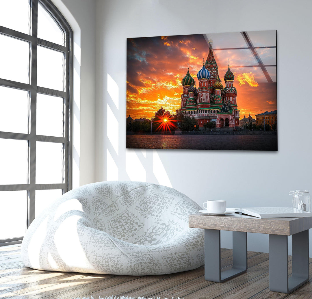 Moscow Saint Basils Cathedral Glass Wall Art glass photo prints, glass picture prints
