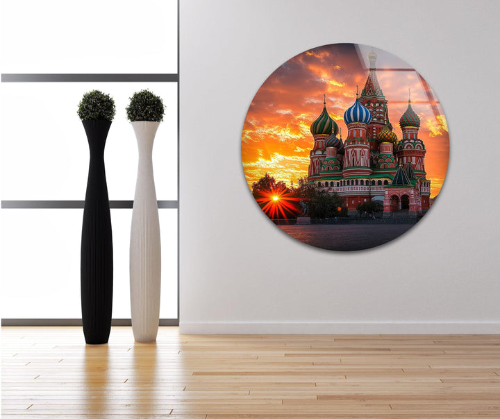 Moscow Saint Basils Cathedral Glass Wall Art glass image printing, glass prints from photos
