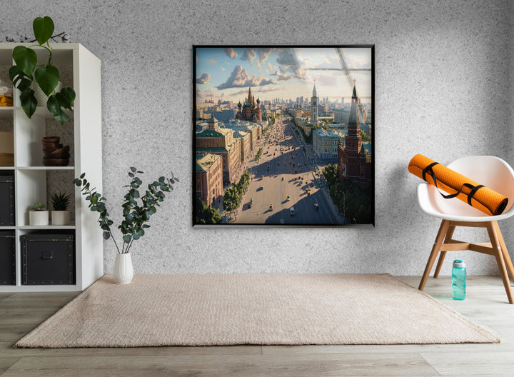 Moscow Beige Glass Wall Art photo print on glass, prints on glass wall art
