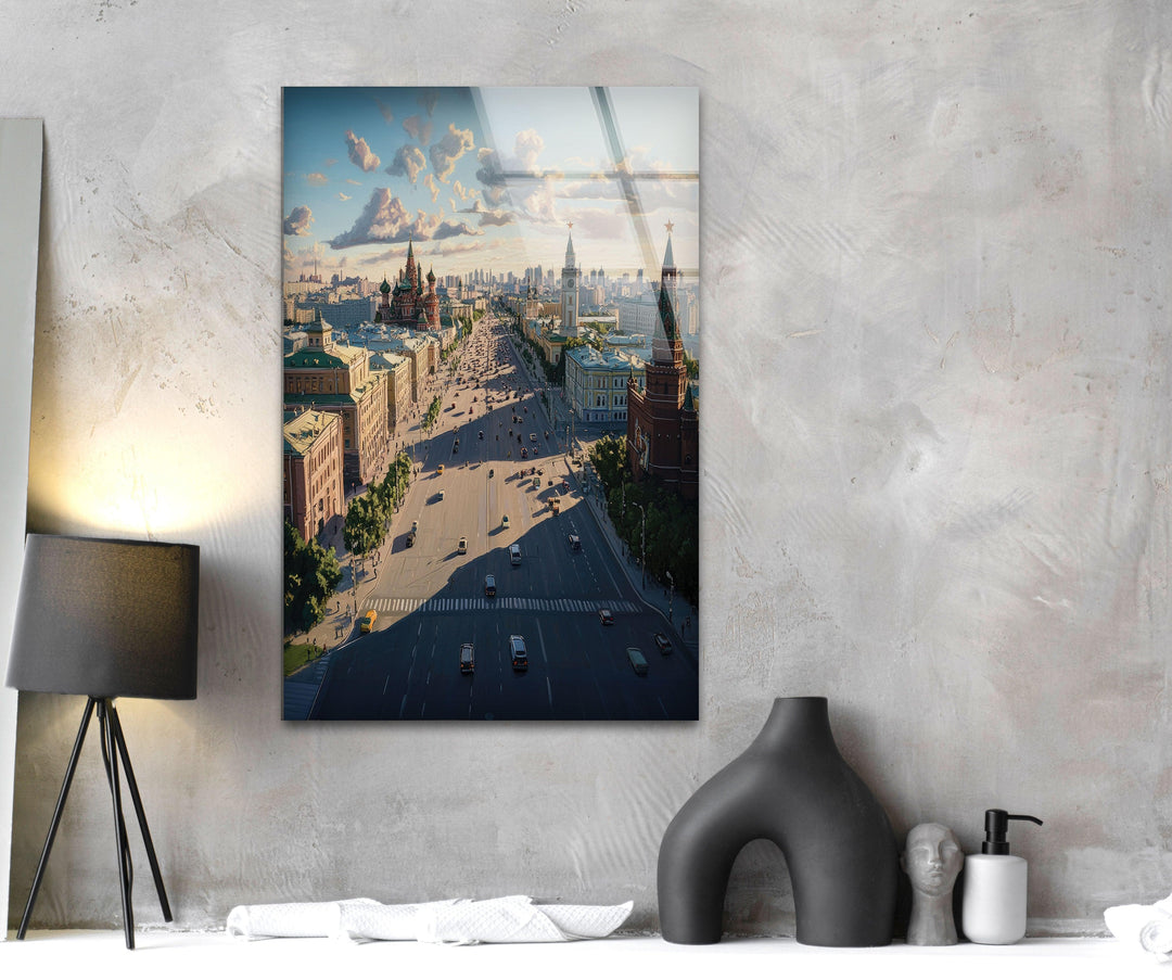 Moscow Beige Glass Wall Art print on glass, glass printed photos
