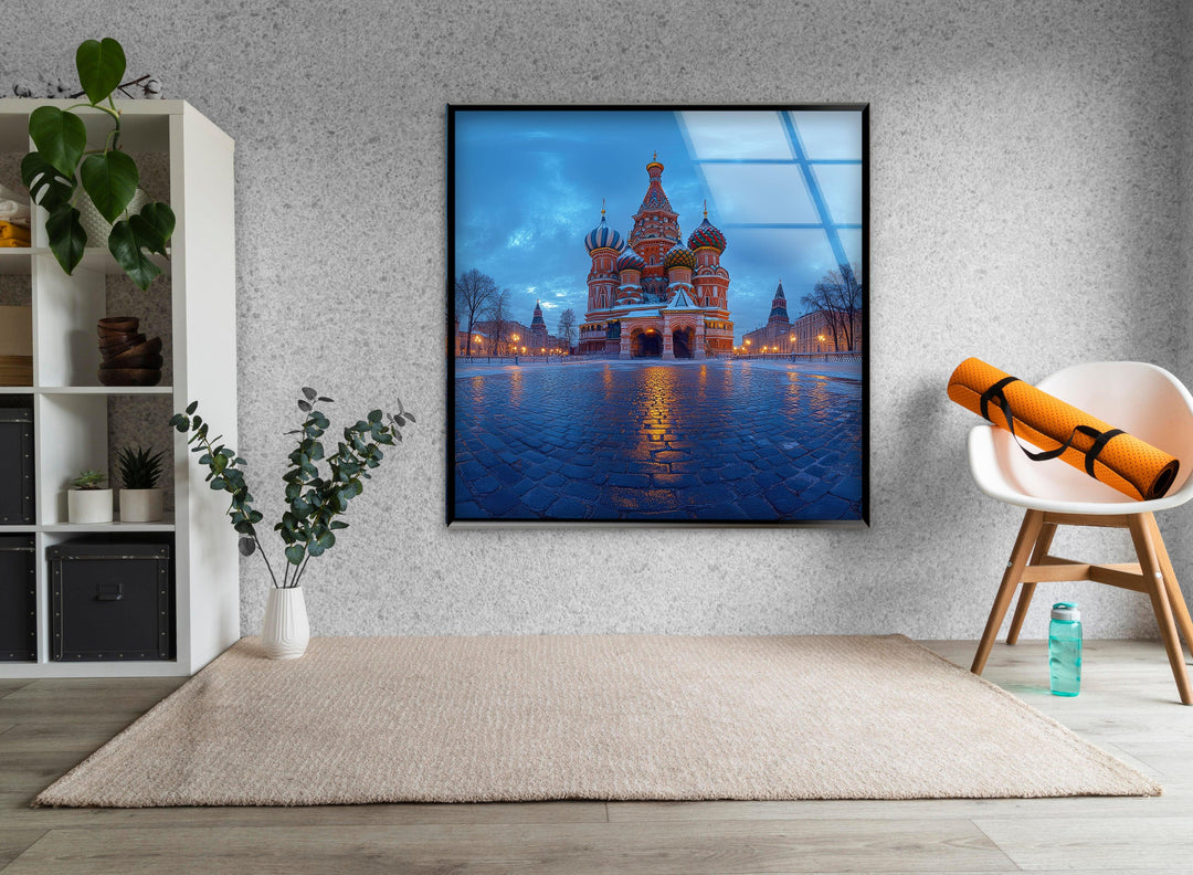 Moscow Blue Glass Wall Art print on glass, glass printed photos
