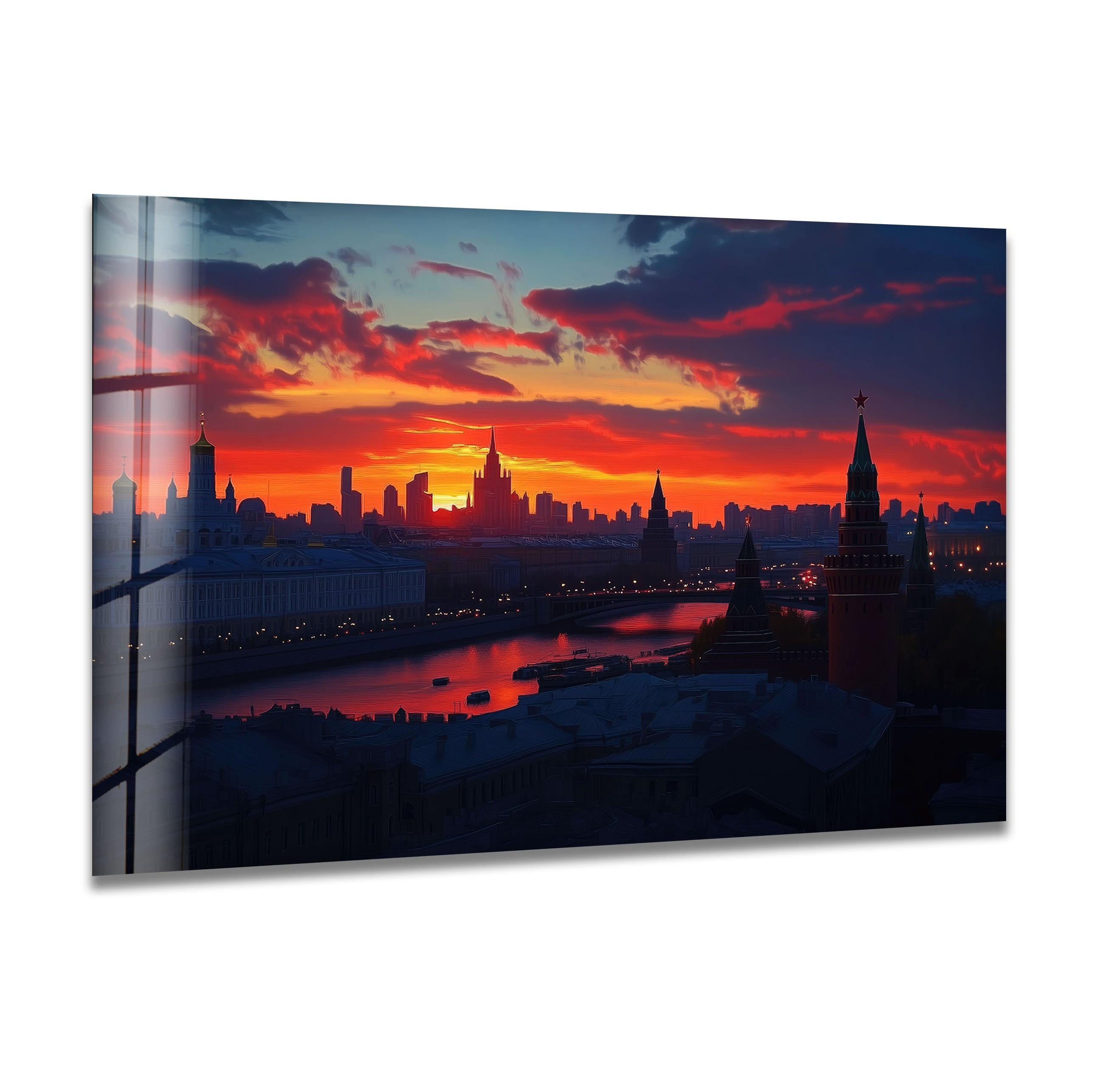 Glass Printing, Mural Art, Tempered Glass, Landscape Glass Wall Art, store Sunset Landscape Glass Printing, Cityscape Glass Wall,