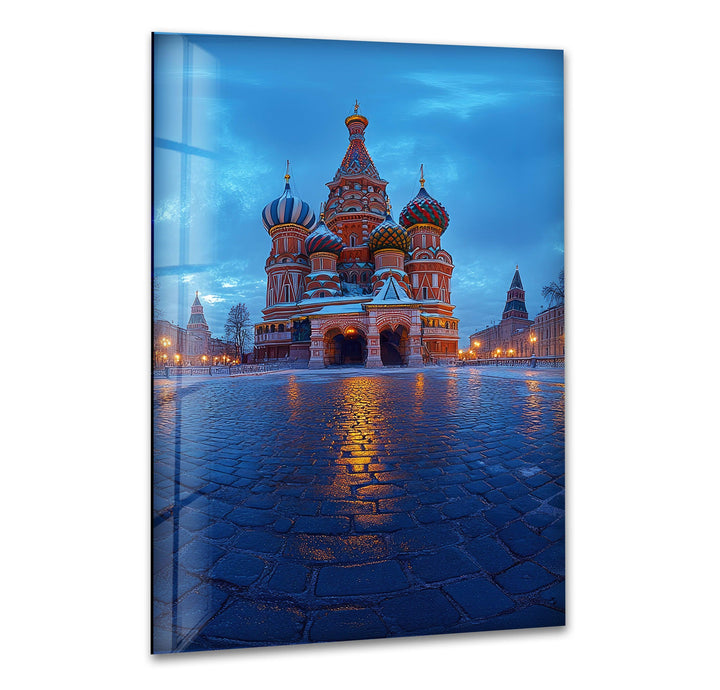 Moscow Blue Glass Wall Art large glass photo prints, glass wall photos
