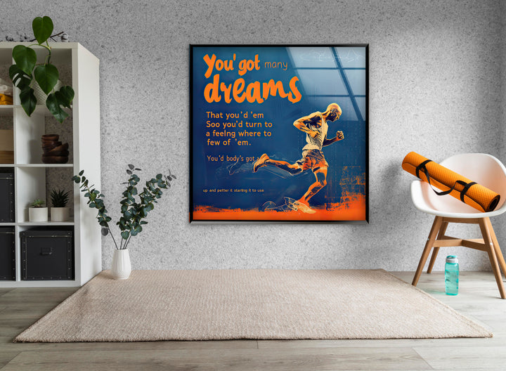 Motivational Runner Man Glass Wall Art art glass wall art, glass wall art pictures
