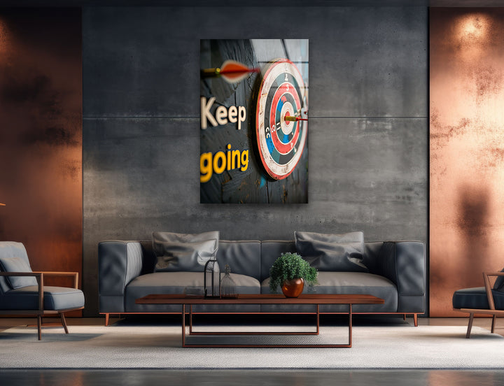 Keep Going Dart Glass Wall Art large glass photo prints, glass wall photos
