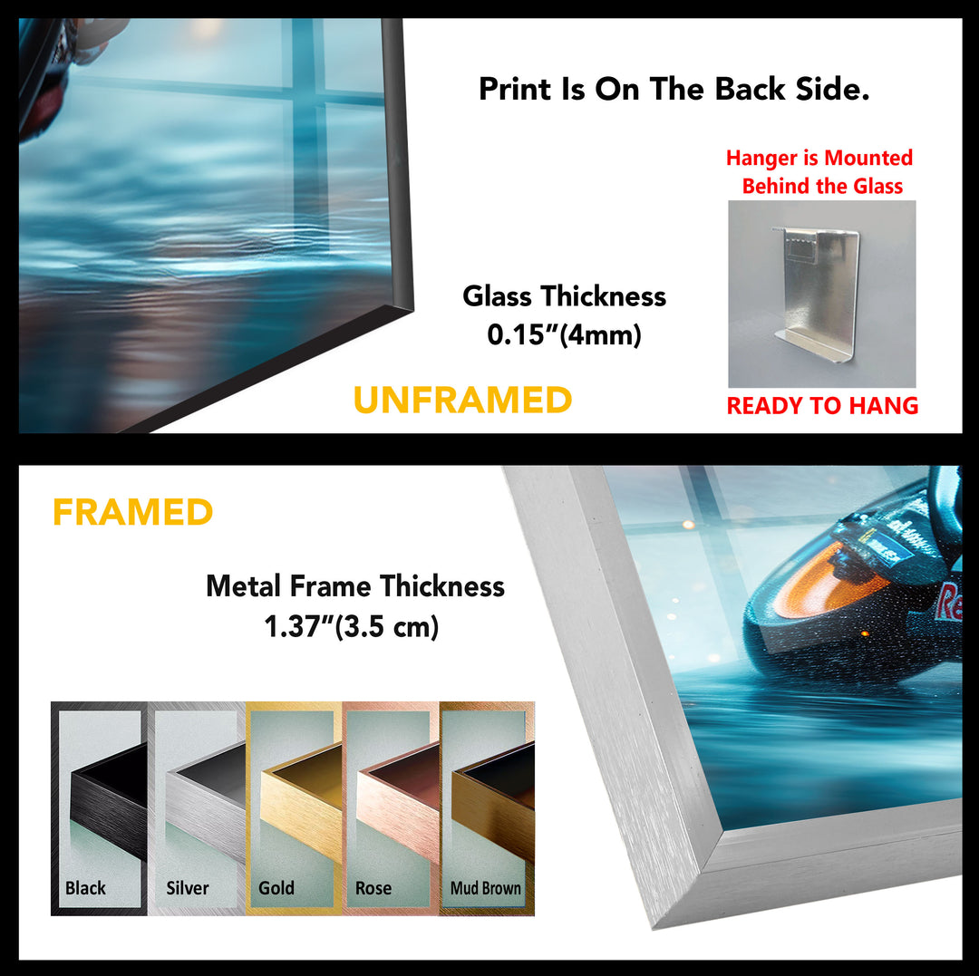 Motorcycle Race Tempered Glass Wall Art - MyPhotoStation