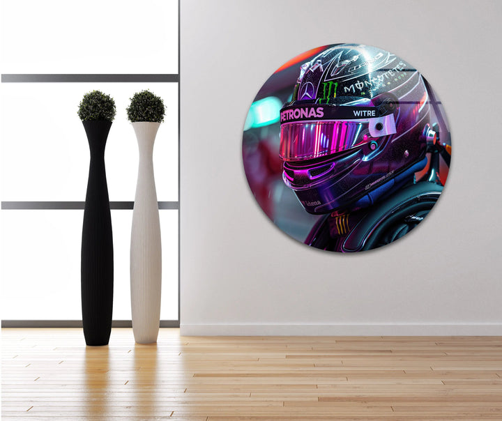 Motorcycle Rider Neon Glass Wall Art glass photo prints, glass picture prints
