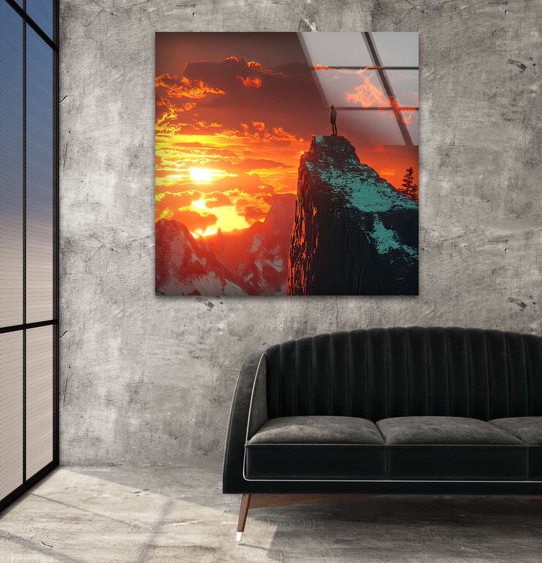 Mountain Peak Glass Wall Art art glass wall art, glass wall art pictures
