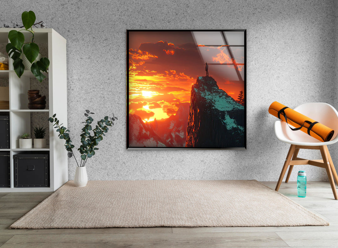 Mountain Peak Glass Wall Art Glass Printing Wall Art, Print photos on glass
