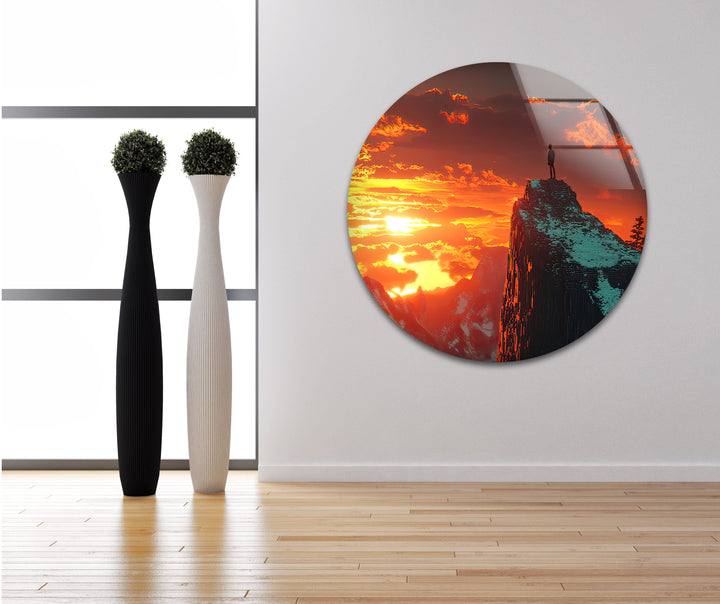 Mountain Peak Glass Wall Art custom glass photo prints, large glass prints
