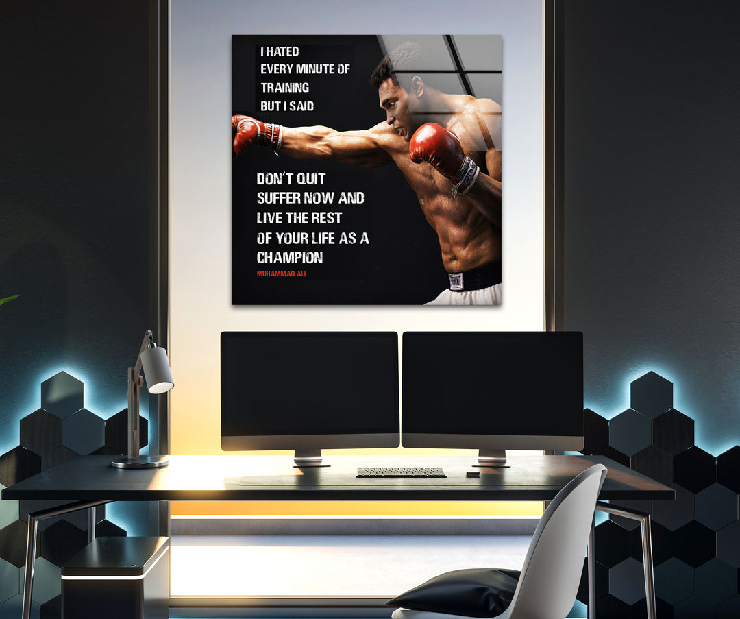 Muhammad Ali Glass Print Wall Art Pieces