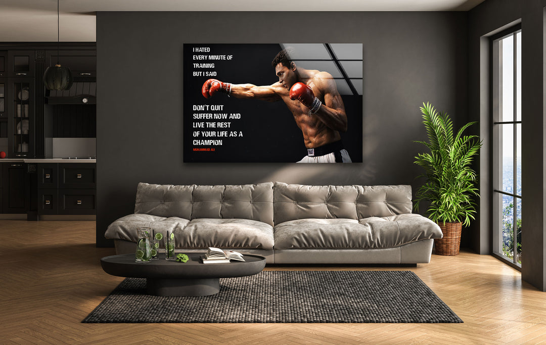 Muhammad Ali Glass Pictures for Your Home