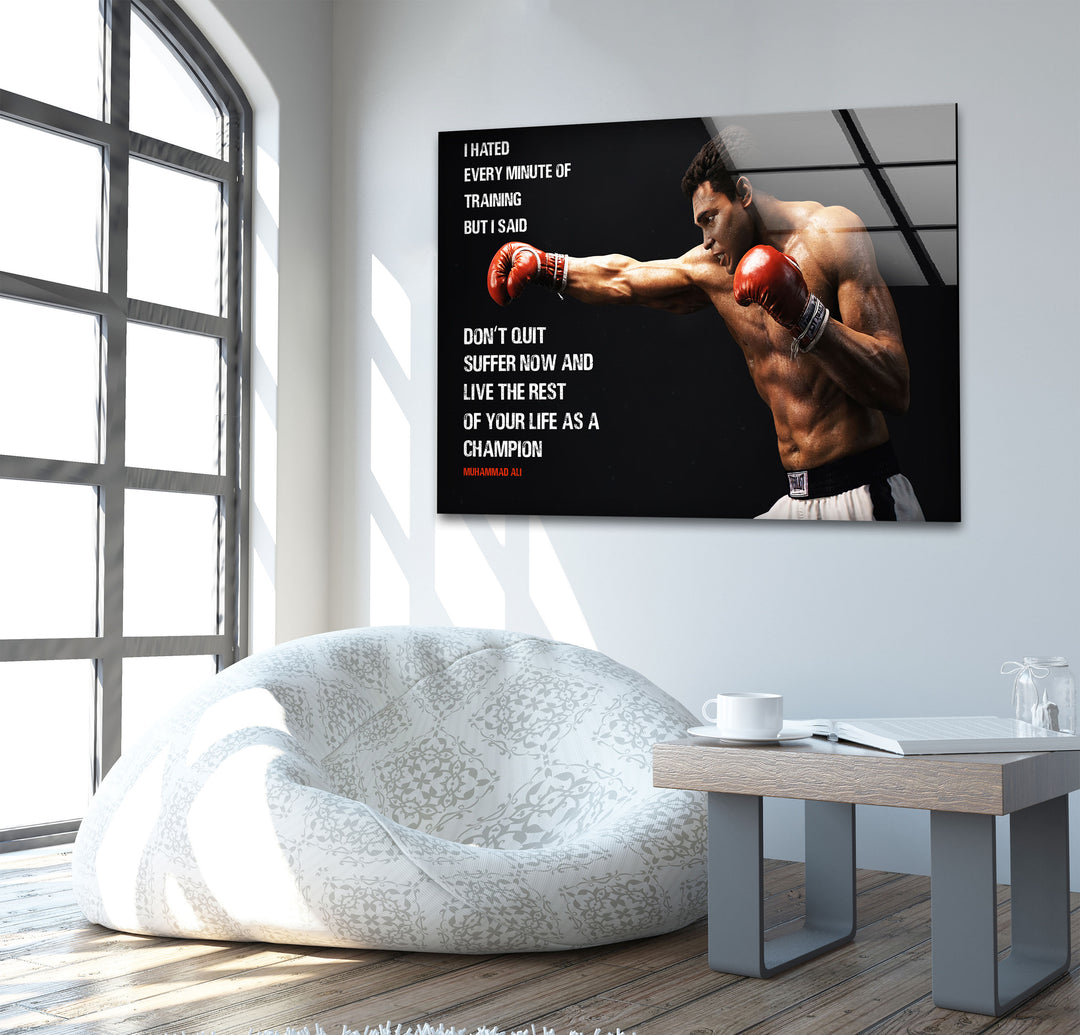 Muhammad Ali Glass Wall Decor for Homes