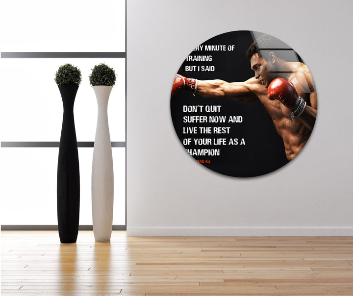 Muhammad Ali Glass Wall Art for Home Decor