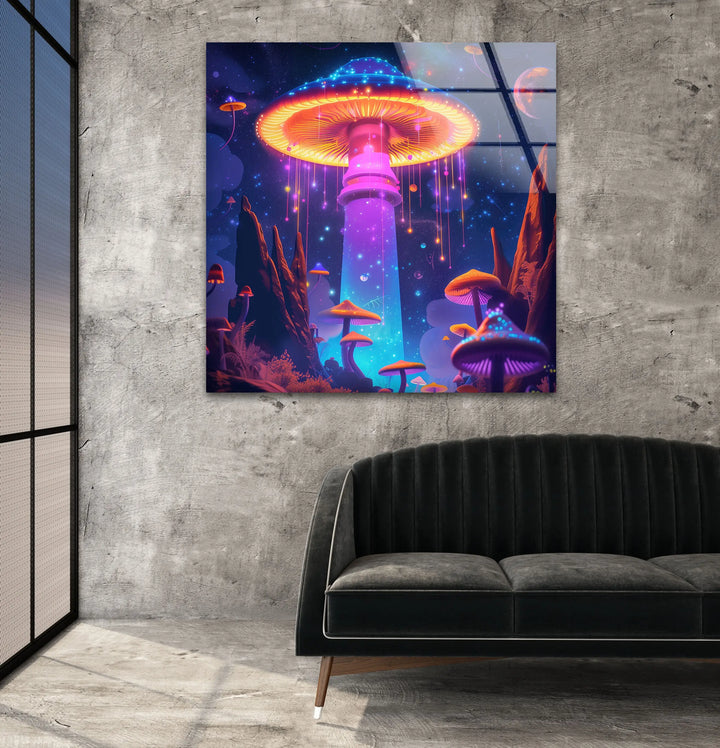 Mushroom Tempered Glass Wall Art - MyPhotoStation