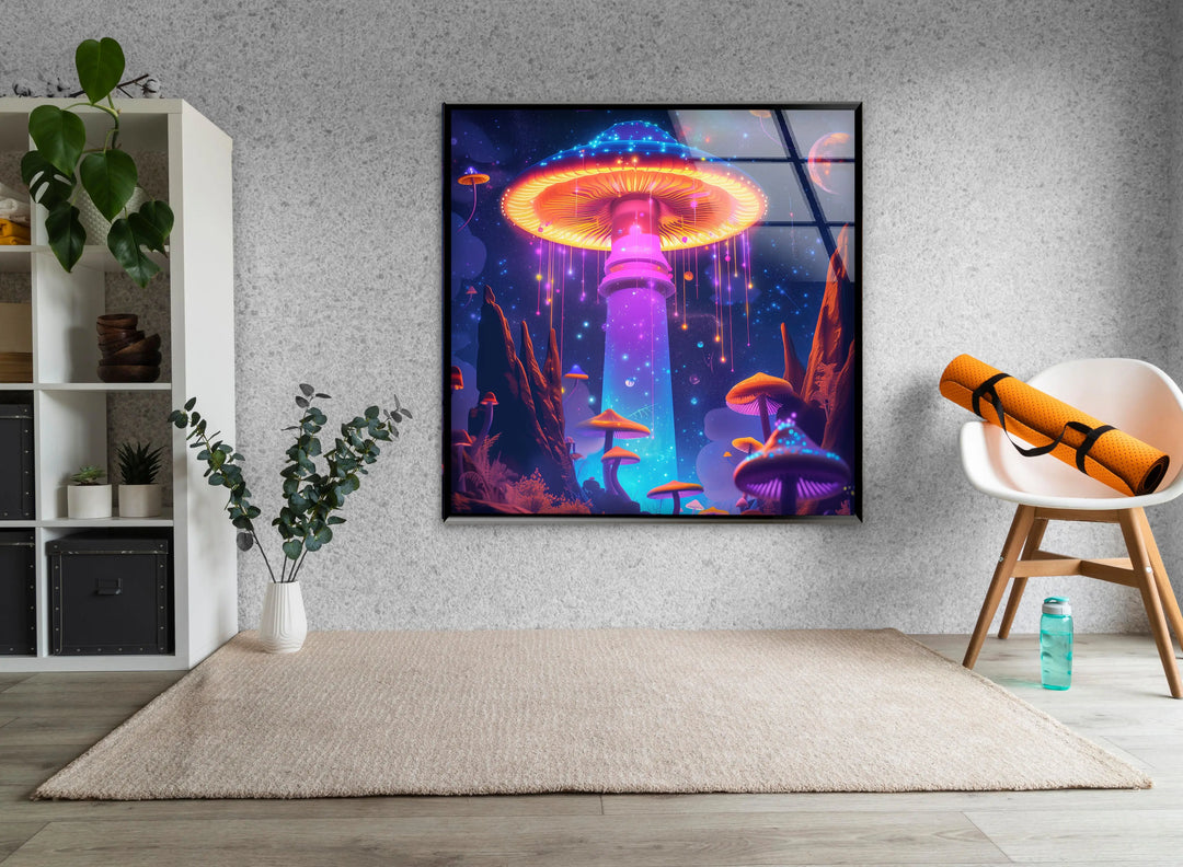 Mushroom Tempered Glass Wall Art - MyPhotoStation