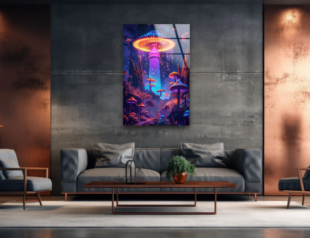 Mushroom Tempered Glass Wall Art - MyPhotoStation