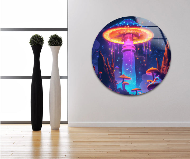 Mushroom Tempered Glass Wall Art - MyPhotoStation