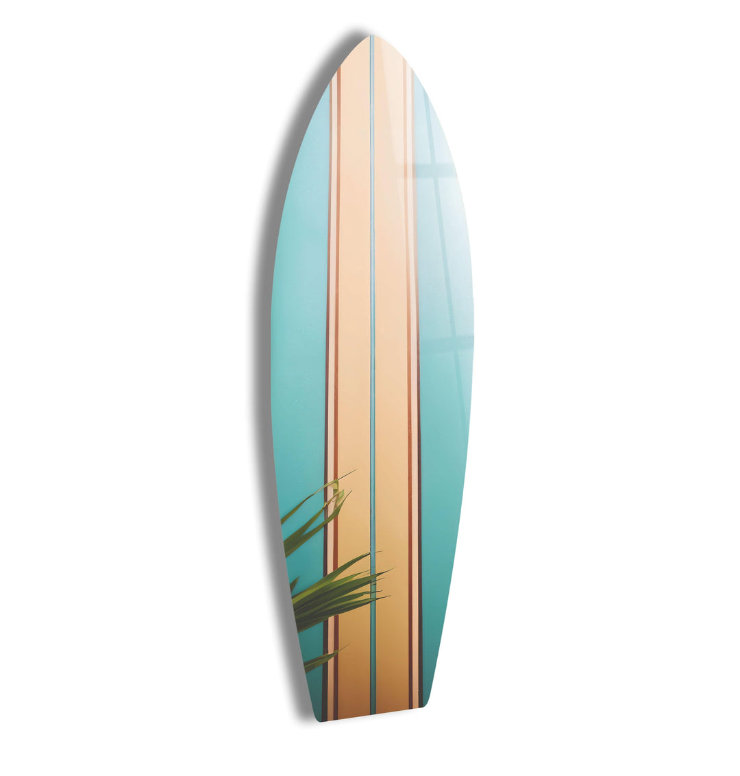 Beige and Brown Surfboard Wall Art