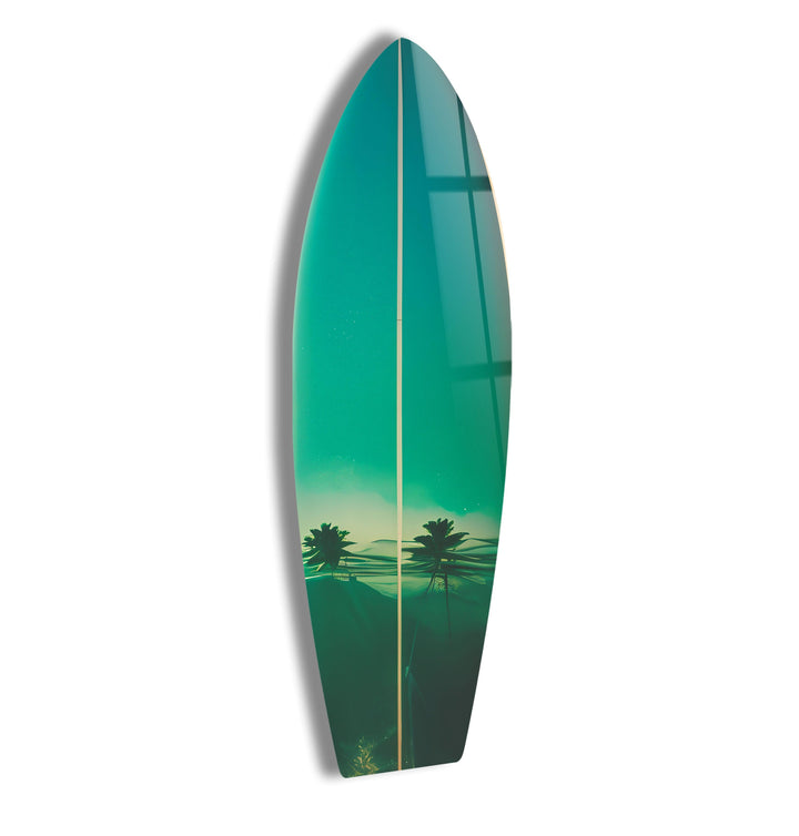 Blue Sky Surfboard Wall Art