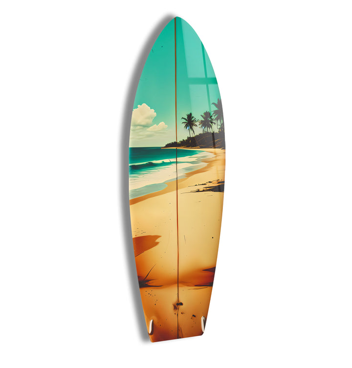 Tropic Beach Surfboard Wall Art