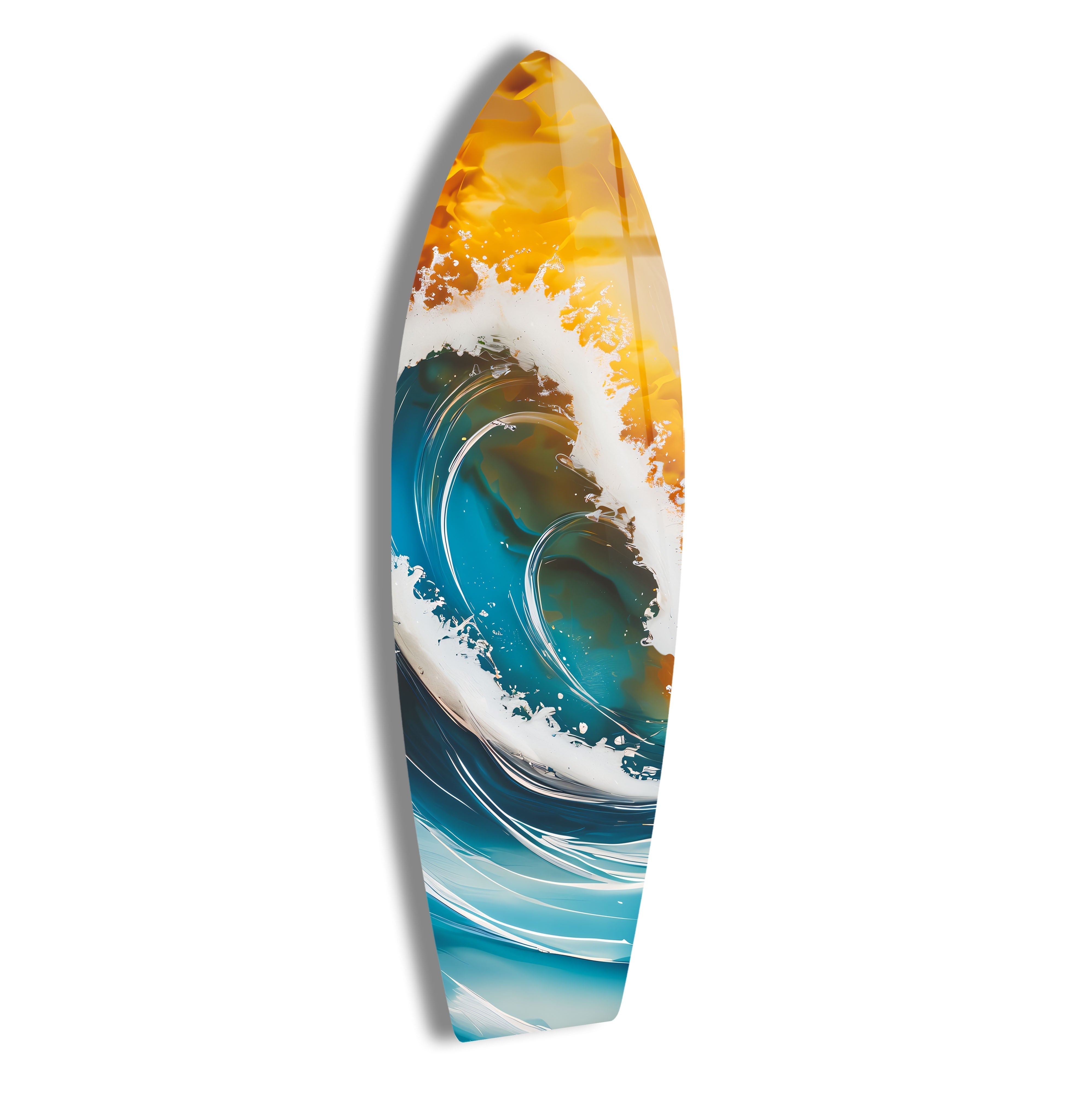 Big Ocean Waves Surfboard Wall Art