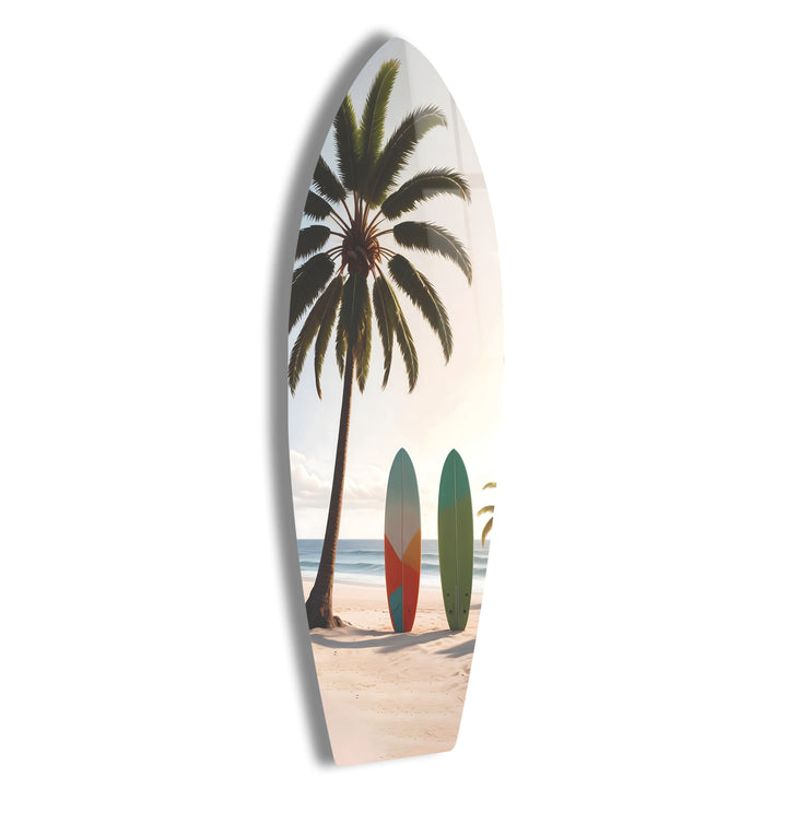 Surfs & Palm Trees Surfboard Wall Art