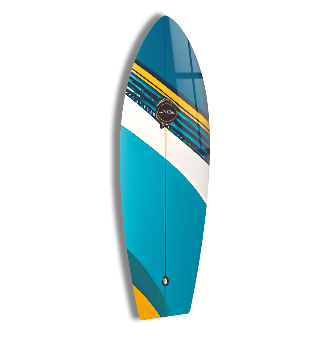 Blue Surfboard Wall Art