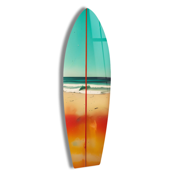 Blue Sky Surfboard Wall Art