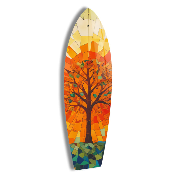 Stained Tree Surfboard Wall Art