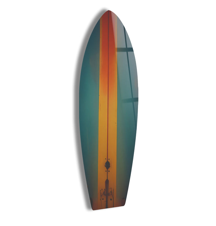 Brown & Green Surfboard Wall Art