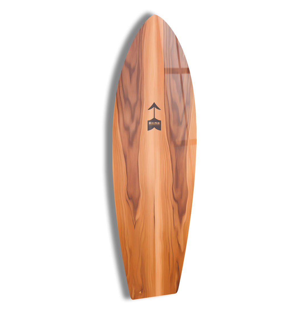 Brown Wooden Surfboard Wall Art