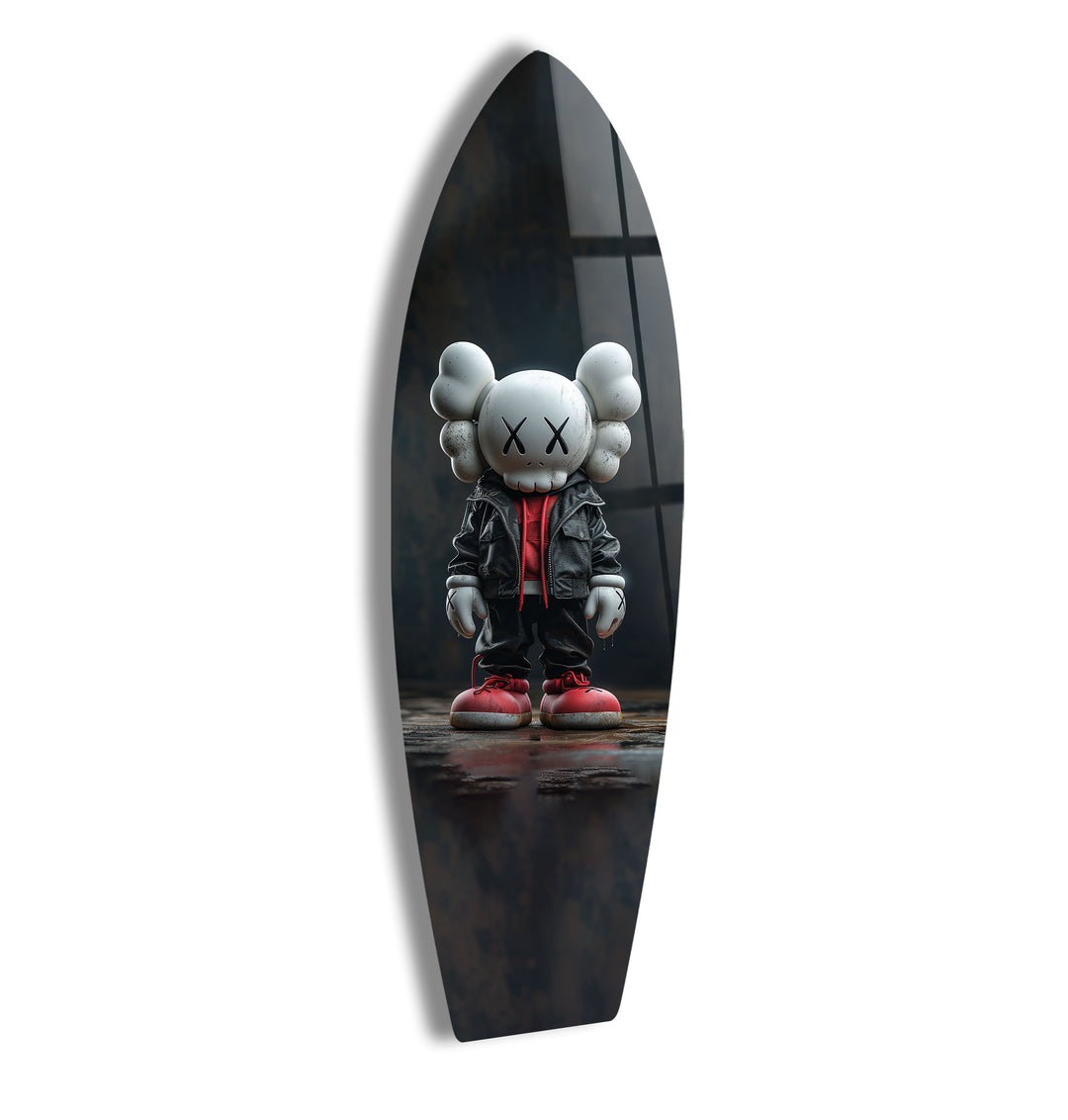 Kaws Inspired Surfboard Wall Art – Urban Street Art & Figurine Design