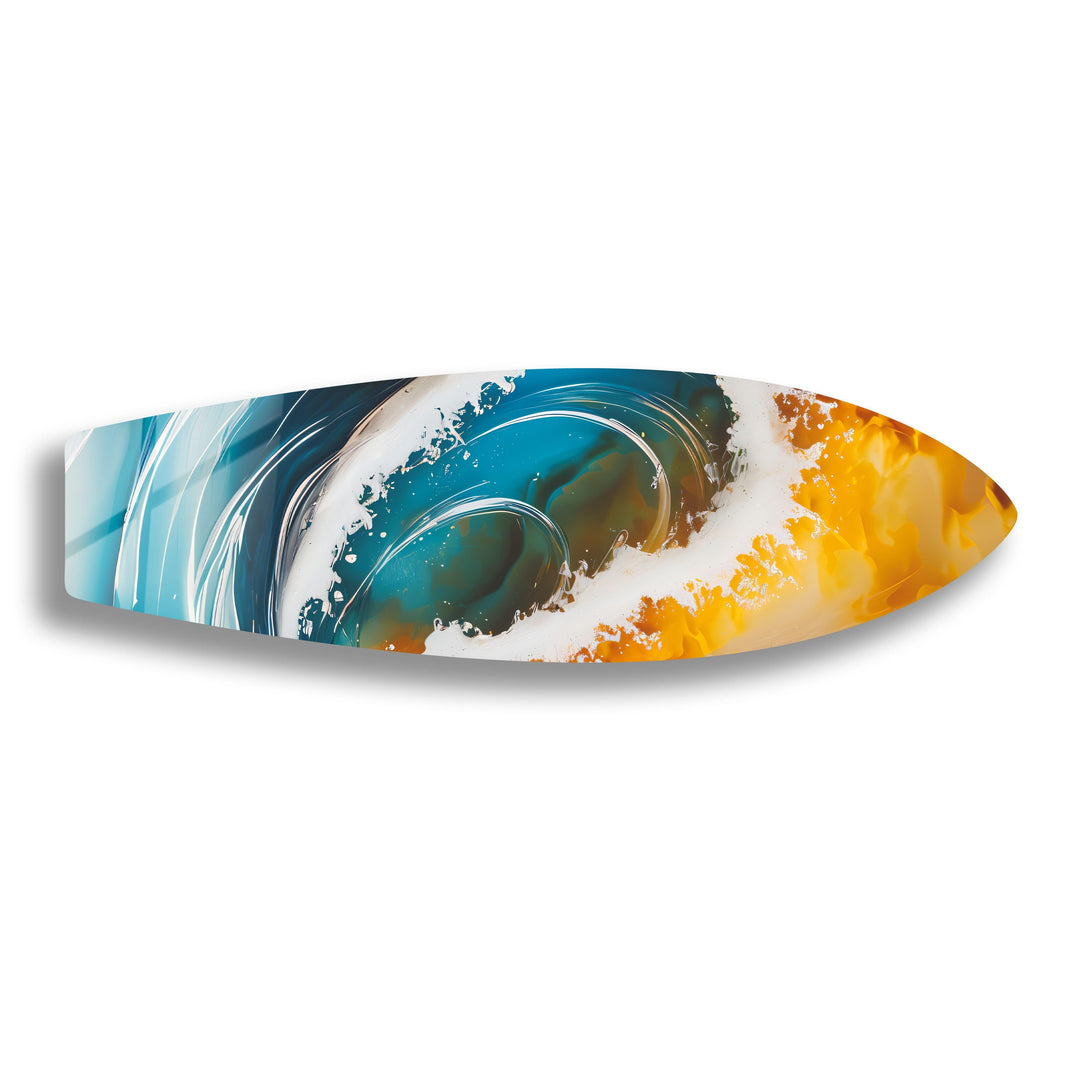 Big Ocean Waves Surfboard Wall Art