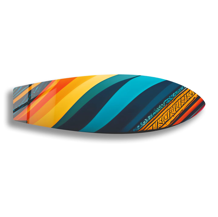 Blue Orange Art Surfboard Wall Art