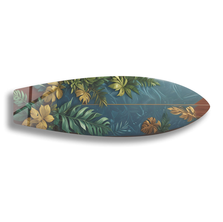 Botanical Leafs Surfboard Wall Art