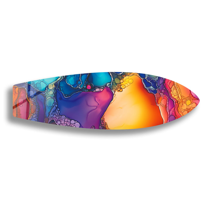 Colored Stained Surfboard Wall Art