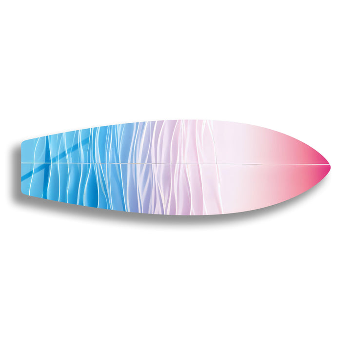 Pink Soft Colors Surfboard Wall Art