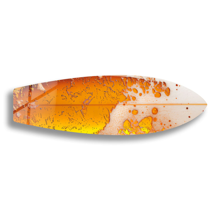 Orange Abstract Surfboard Wall Art