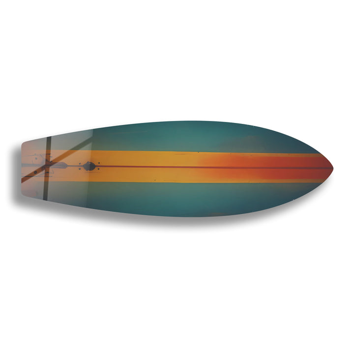 Brown & Green Surfboard Wall Art