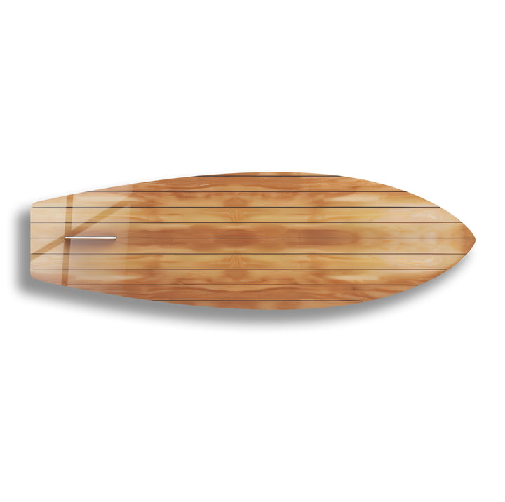 Wood Details Brown Beige Surfboard Wall Art