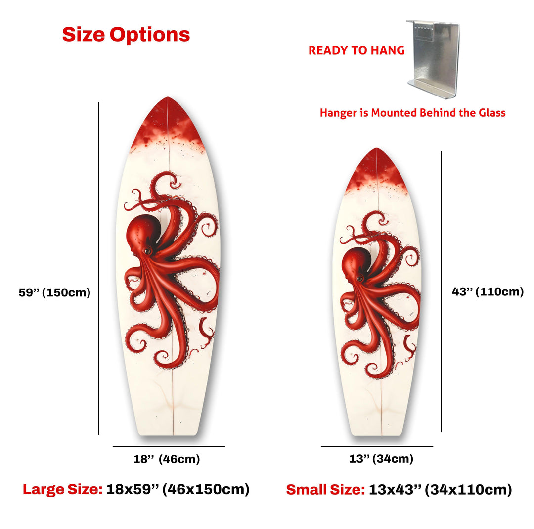 Octopus Surfboard Wall Art