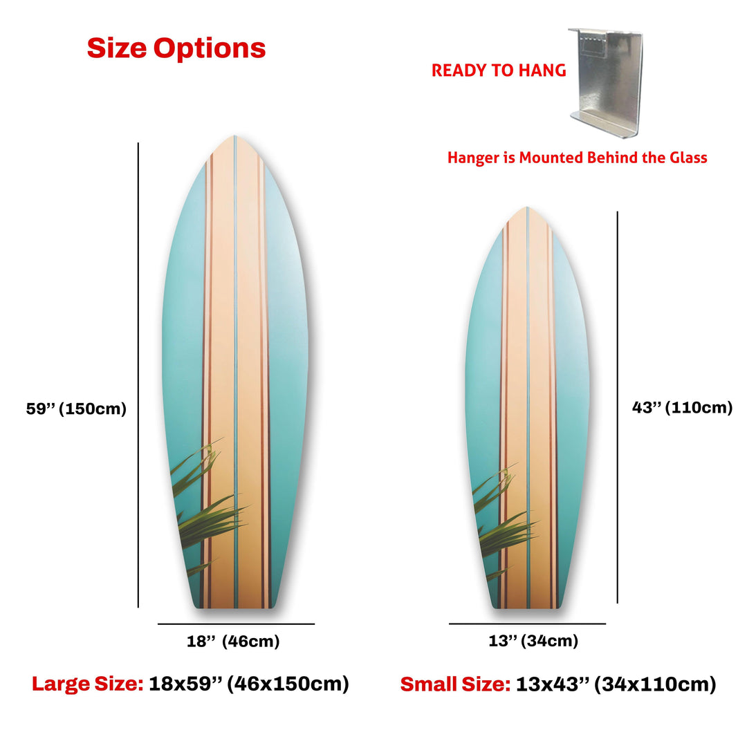 Beige and Brown Surfboard Wall Art