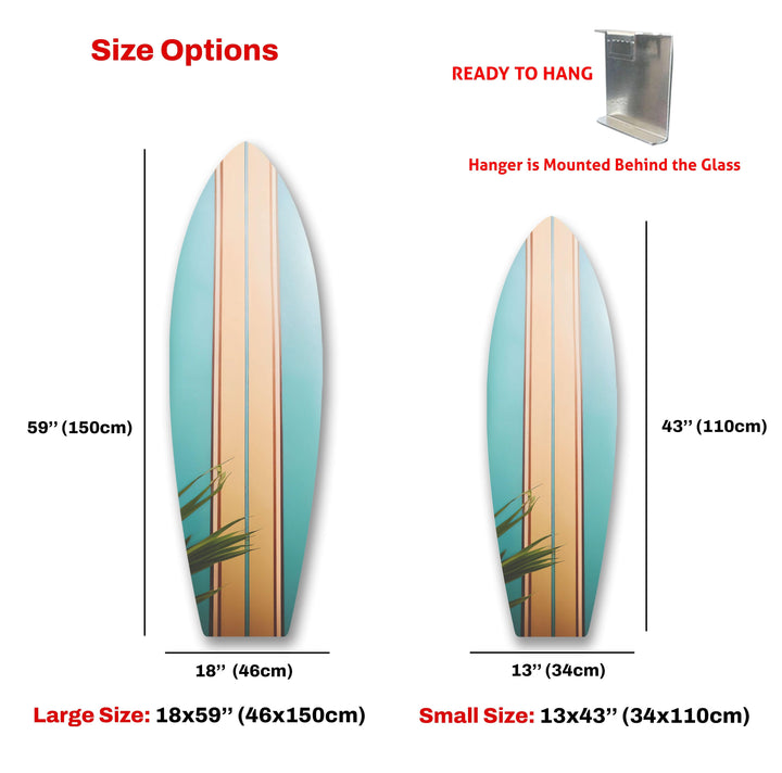 Beige and Brown Surfboard Wall Art