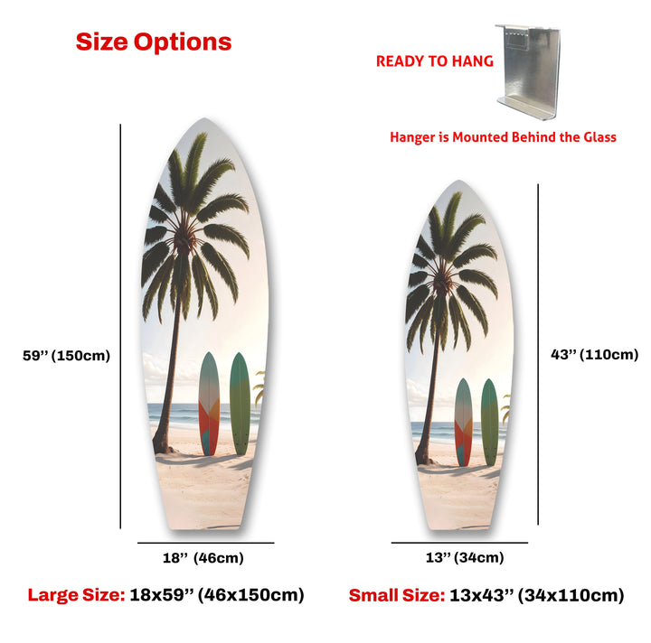 Surfs & Palm Trees Surfboard Wall Art