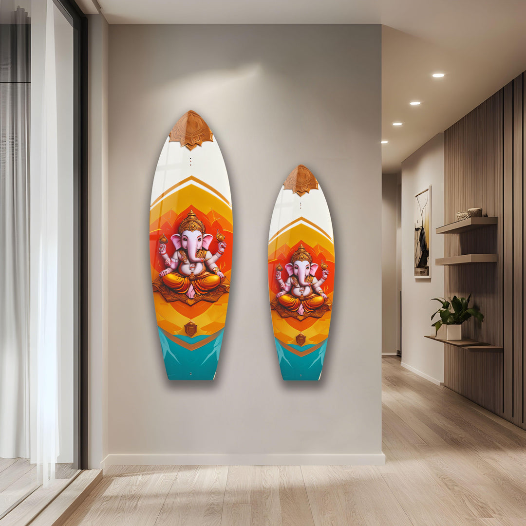 Pink Buddha Surfboard Wall Art