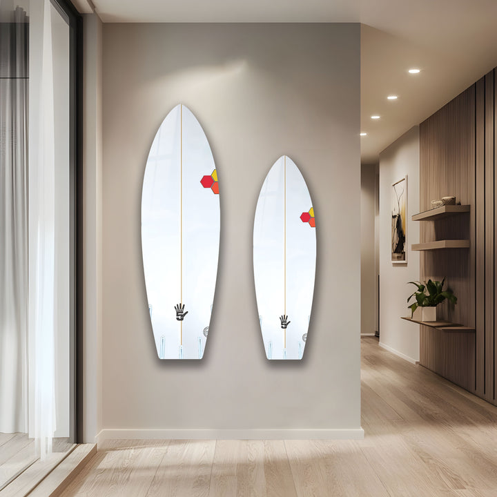 White Surfboard Wall Art